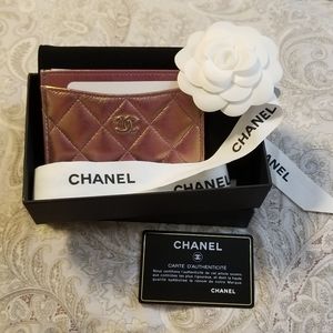 CHANEL Iridescent Purple Card Holder